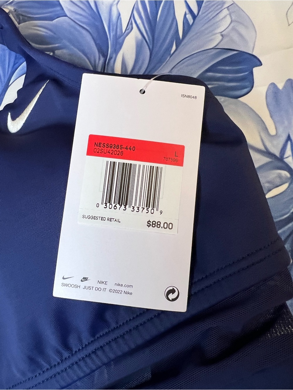 Nike Women's Navy Blue One-Piece Swimsuit with Mesh Waist - Picture 7 of 15